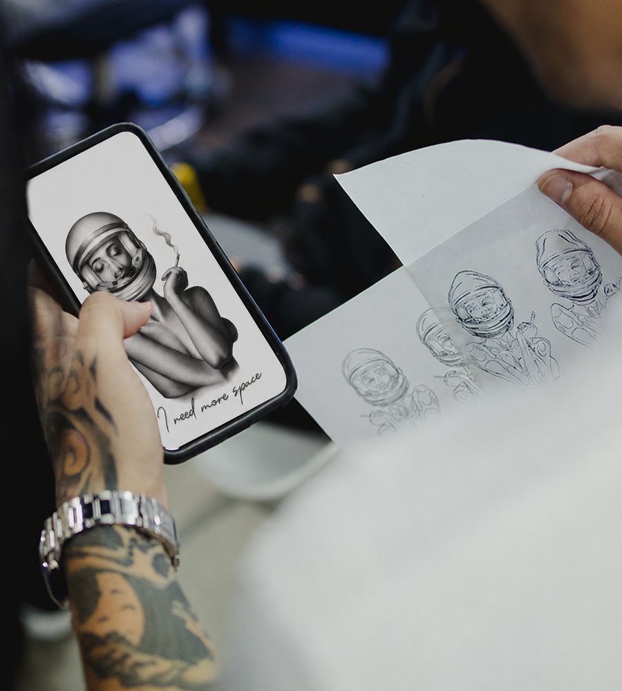 Diseño de tatuaje personalizado en Circa Tattoo Barcelona