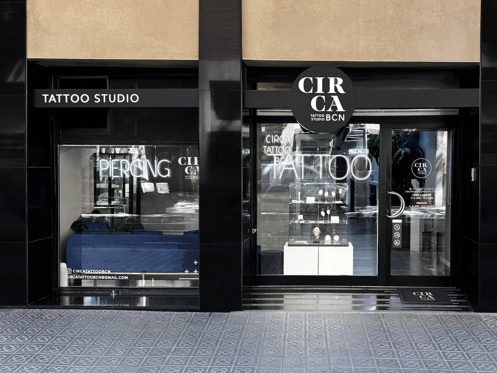 Circa tattoo and piercing studio at Carrer del Taquigraf Serra 4, Barcelona